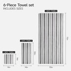 REDKISS Ultra Soft Bath Towel Sets 6-Piece 35"x70" | 100% Microfiber, Highly - Image 3