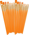 BOSOBO Paint Brushes Set, 2 Pack 20 Pcs Round Pointed Tip Paintbrushes Nylon by ArtistPaintBrushesSet