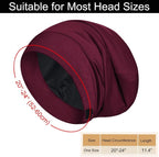 Sleep Cap Bonnet for Sleeping, Adjustable Cooling Ice Silk Lined Hair Bonnets - Image 5