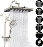 Hibbent cUPC Certified 13'' Shower Head Combo, High Pressure 5 Spray Rainfall by Hibbent