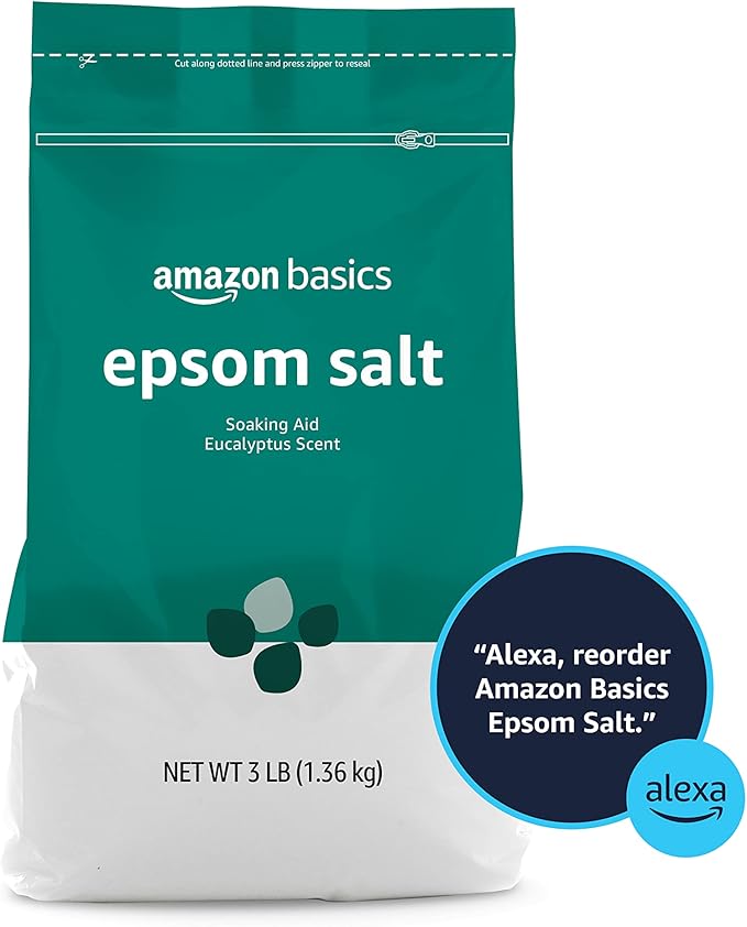 Amazon Basics Epsom Salt Soaking Aid, Eucalyptus Scented, 3 Pound - Image 4