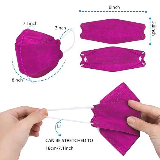 Borje KN95 Face Masks 50 Pack, Breathable Comfortable and Disposable KN95 Mask - Image 5