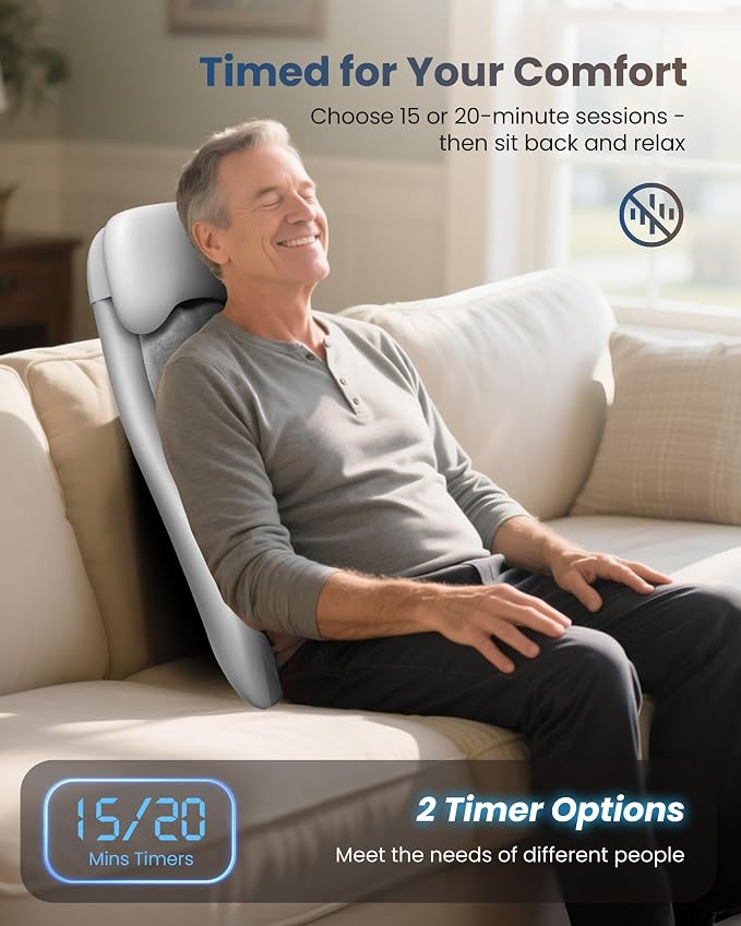 COMFIER Cordless Back Massage Chair Pad - Image 6