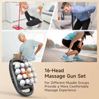 Back Massager Pain Relief, 16 Head Massage Gun Deep Tissue, Percussion Massager - Image 9