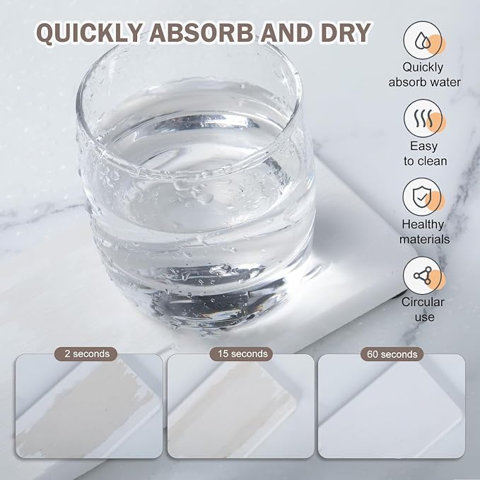 4PCS Water Absorbing Stone Tray - Image 2