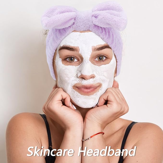 VELSCRUN Spa Headbands for Wash Face, Makeup Headband, Facial Skincare Headbands - Image 4