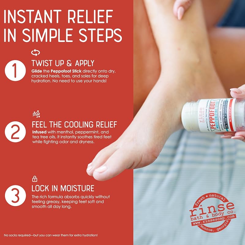 Rinse Bath & Body Peppofoot Heel Balm Stick - Image 3