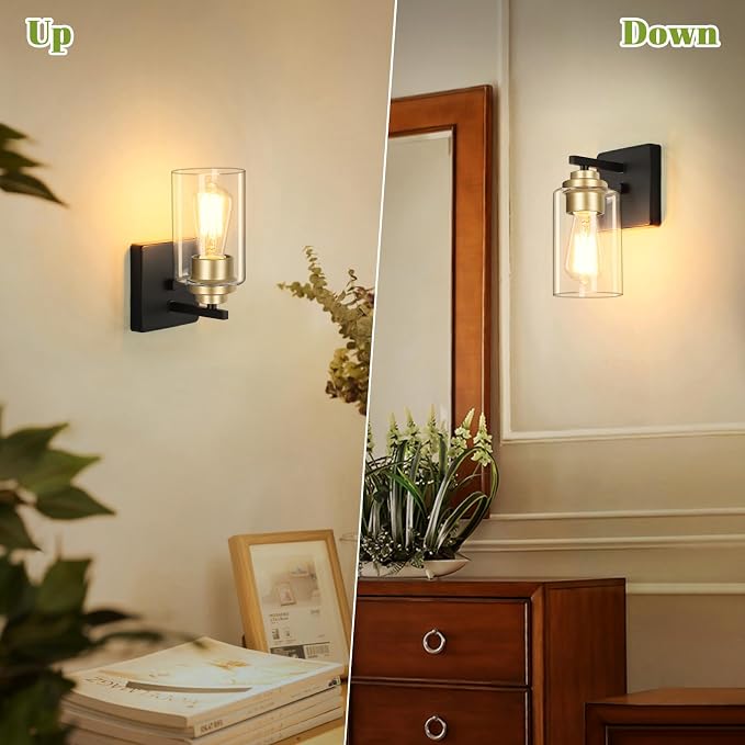 Set of 2 Wall Sconces for Bathroom, Modern Vanity Light Fixtures, Farmhouse - Image 5