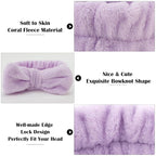 Ondder Spa Headband for Washing Face 8 Pack Purple Skincare Headbands for Women - Image 2