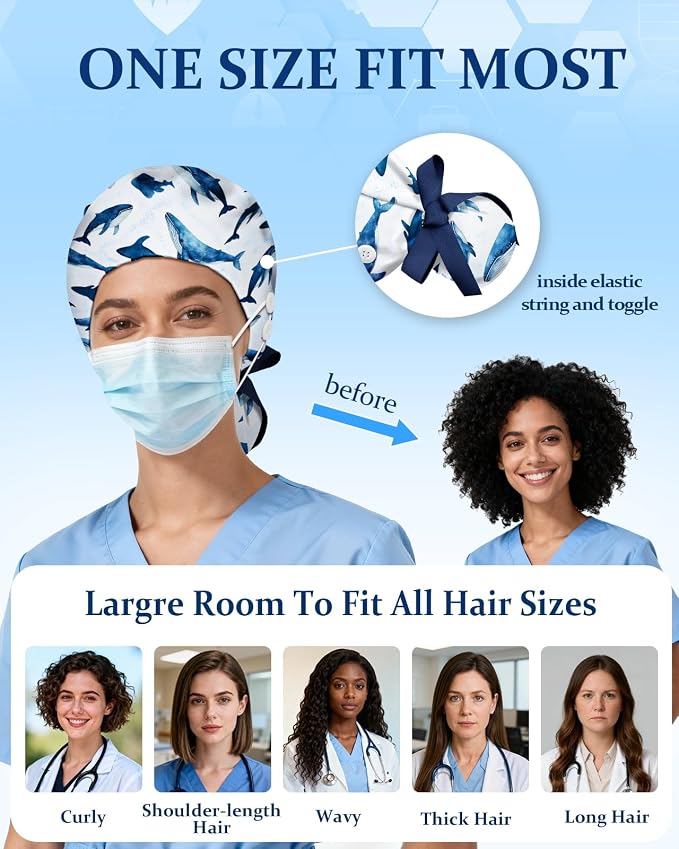 Plifal 100% Cotton Scrub Cap - Image 5