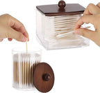 Tbestmax Qtips Holder Dispenser, 10 Cotton Ball/Swabs Storage Containers - Image 3