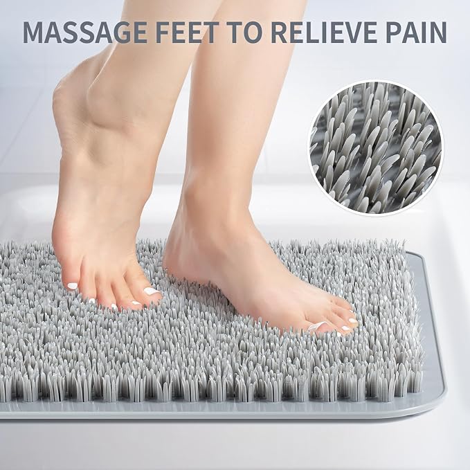 Yolife Shower Foot Scrubber Mat, Anti-Slip Bath Mat - Image 3