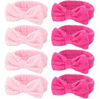 Ondder 8 Pcs Pink Spa Headband Microfiber Makeup & Face Wash Headbands by Ondder