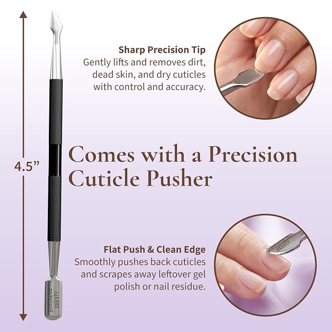 Professional Cuticle Cutter & Pusher Trimmer Manicure Tools - Image 6