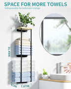 Towel Racks for Bathroom, 2 Tier Wall Towel Holder - Image 2