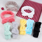 Hishexin 8 Pack Spa Headbands for Women, Soft Bow Skincare Headband for Washing - Image 5