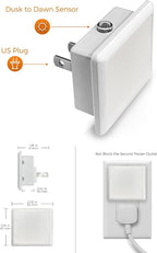 L LOHAS LED Night Lights Plug into Wall 2-Pack, 0.3W Plug in Night Light - Image 6