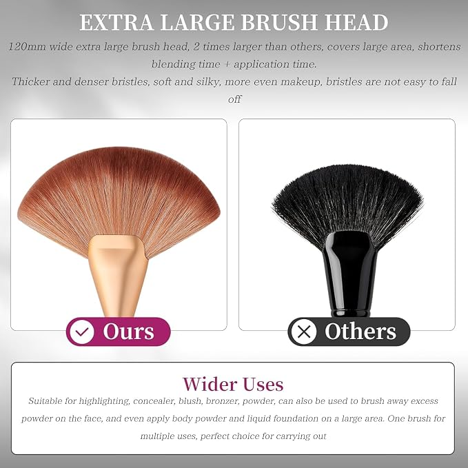 docolor Fan Brush Finishing Powder Brush Multi-use Brush - Image 6