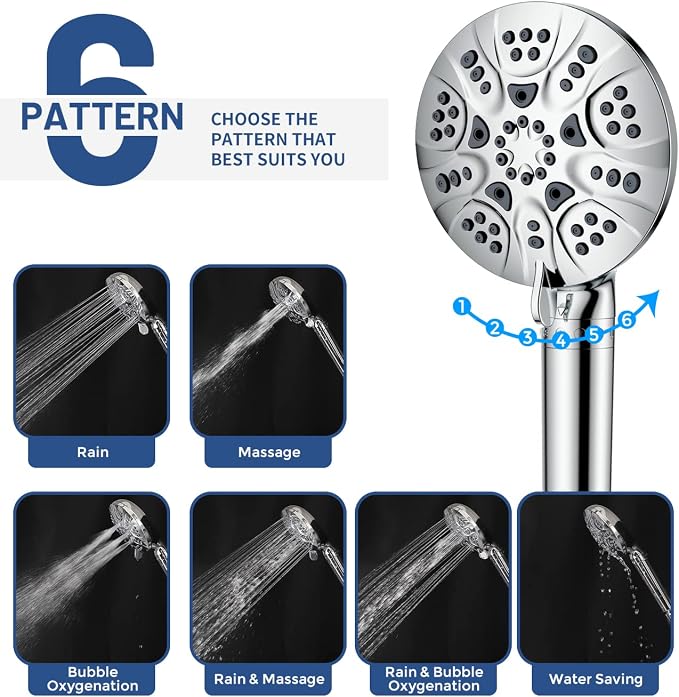 6-Mode High Pressure Handheld Shower Head - Image 6