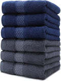 Cotton Hand Towels Set, 6-Piece Set, Super Absorbent Quick Drying, Bathroom by Weierduosi