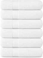 KAHAF COLLECTION 6 Pack Bath Towels Set 100% Ring Spun Cotton, Lightweight by KAHAF+COLLECTION