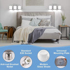 Bathroom Light Fixtures Over Mirror Brushed Nickel, Rustproof 3-Light Bathroom - Image 5