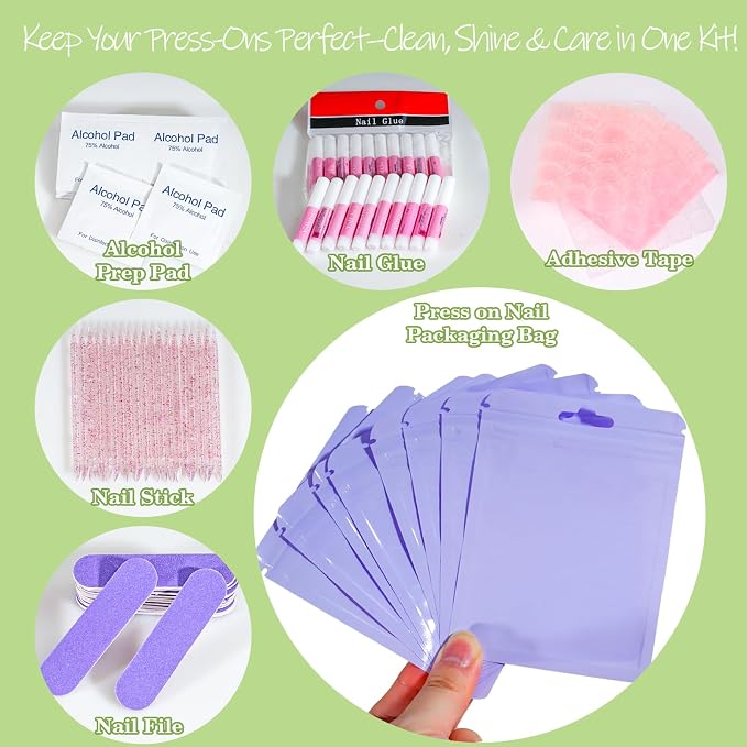 Press On Nail Tool Kit with Everything, Bebbtiy Press On Nail Prep Tool Kit - Image 3