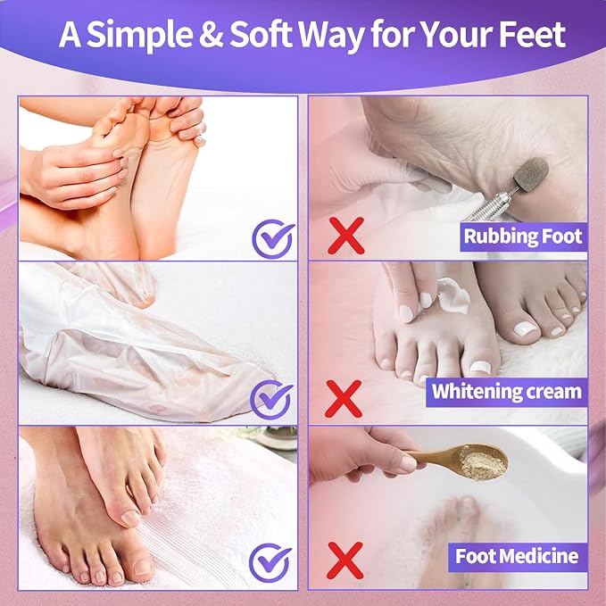 5 Pack Moisturizing Foot Mask, Hydrating Foot Masks - Image 6