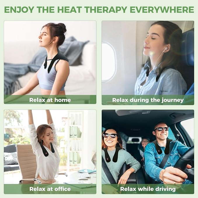 Cordless Electric Heating Pad for Neck and Shoulder, Portable Heated Neck Wrap - Image 6
