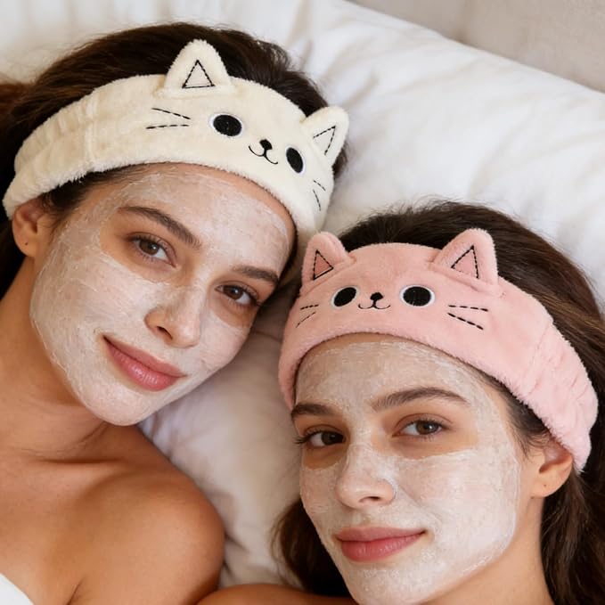 2 PCS Cute Cat Ear Spa Headband - Image 6