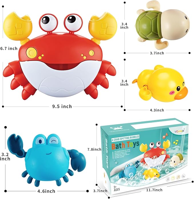 Baby Bath Toys for Toddlers, Crab Bath Bubble Maker - Image 7