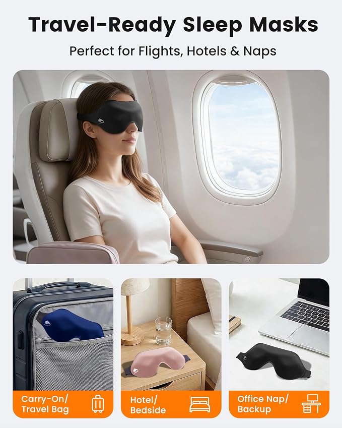 3 Pack 100% Blackout Sleep Mask - Image 7