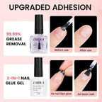 AILLSA Nail Extension Kit Short Almond Nail Tips 240pcs - Image 5