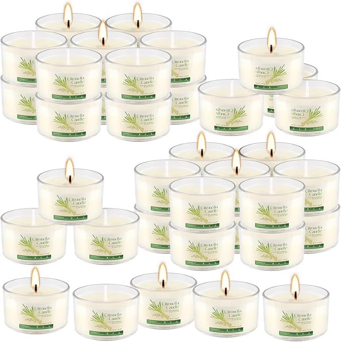 40 Pack 1.5oz Citronella Candles Bulk, Small Soy Wax Candles Bulk, Mini - Image 9