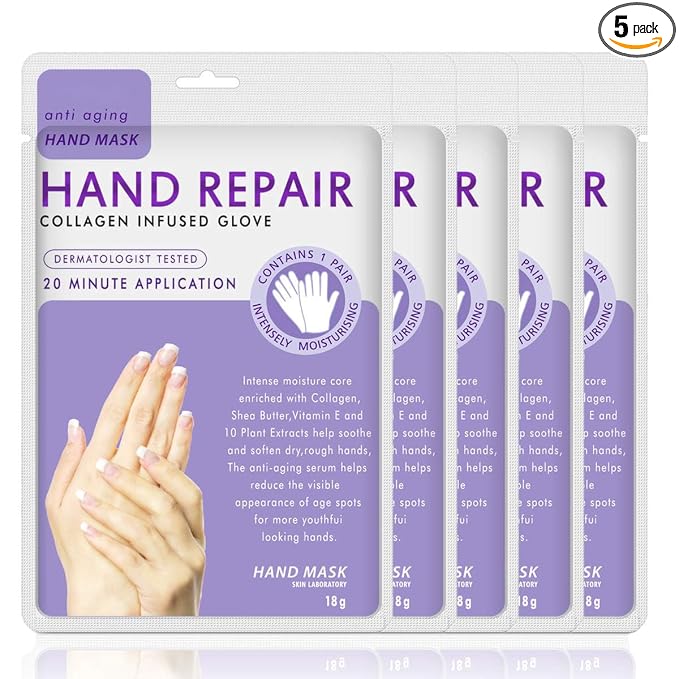 Hand Mask Moisturizing Glove 5 pack, Hydrating Masks Repair Dry Cracked Hands by Unknown