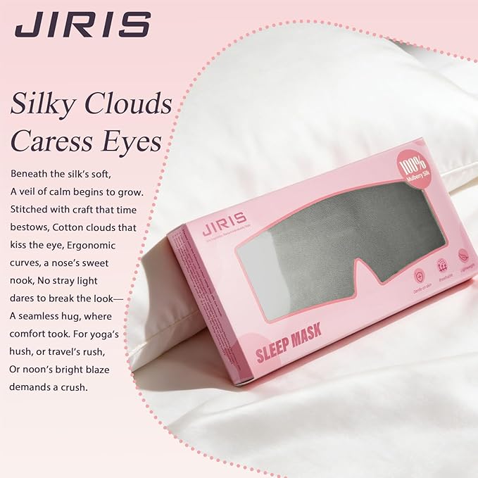 Silk Sleep Eye Mask for Side Sleeper Men Women, Eye Mask Sleeping 100% 22 Momme - Image 7