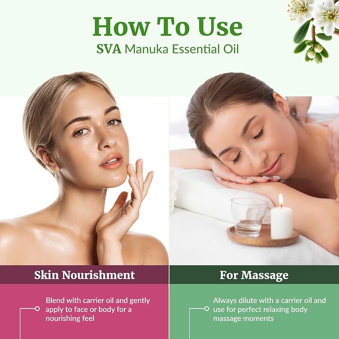 SVA Manuka Essential Oil – 1 Fl Oz – 100% Natural Manuka Oil - Image 5