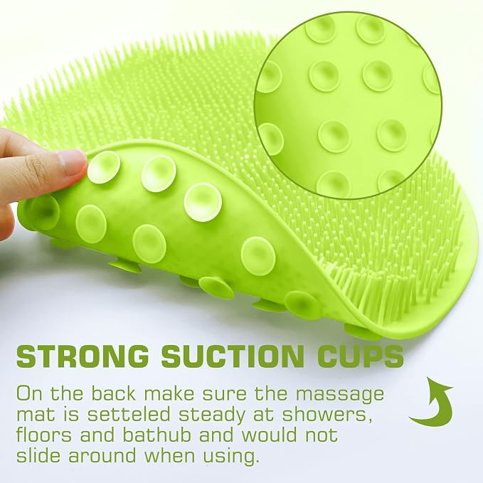 Shower Foot Scrubber Mat Back Washer Back Exfoliating Bath Wash Pad Wall - Image 5