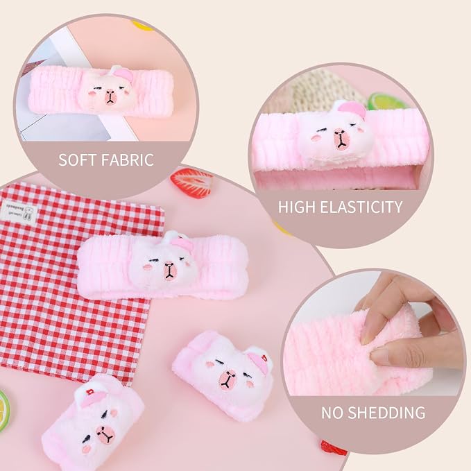 Kawaii Spa Headband and Wristband Set - Image 5