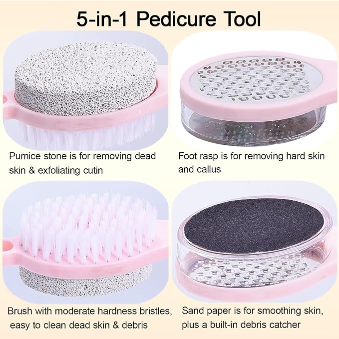 Foot Scrubber Brush with Pumice Stone - Image 2