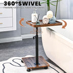 C Table End Table Adjustable Height, C Shaped End - Image 4