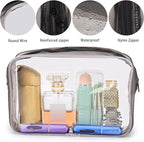 Tbestmax 10 Pcs Clear Cosmetic Bags Makeup Bags Portable Waterproof Travel - Image 3