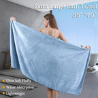 8-Piece Blue Bath Towels Set, 2 Oversized Large Bath Towels Sheet, 2 Hand - Image 2