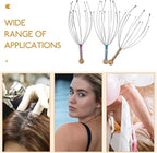 rosenice Scalp Massager Hand Held Therapeutic Head Scratcher Steel Wire Head - Image 4