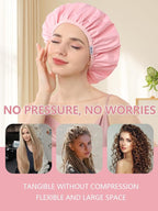 Years calm Shower Caps for Women Reusable Waterproof, Double Layer Waterproof - Image 8