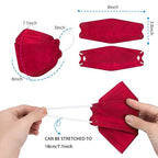 Borje KN95 Face Masks for Adults 50 Pack, 5-Ply Red Disposable Face Mask - Image 5