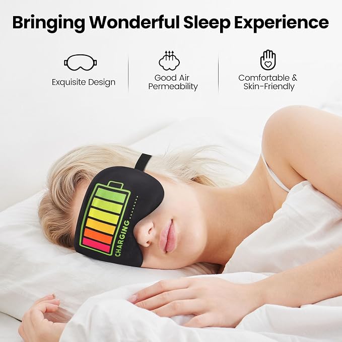 2 Pcs Sleep Eye Mask, Guys Blackout Sleeping Mask - Image 4