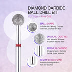 PANA 3/32" Diamond Carbide Ball Bit- Style 06, Fine Grit - Image 3