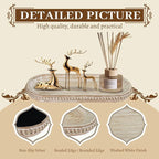 MAONAME Oval Long Narrow Wood Tray, Rustic Decorative Tray - Image 3