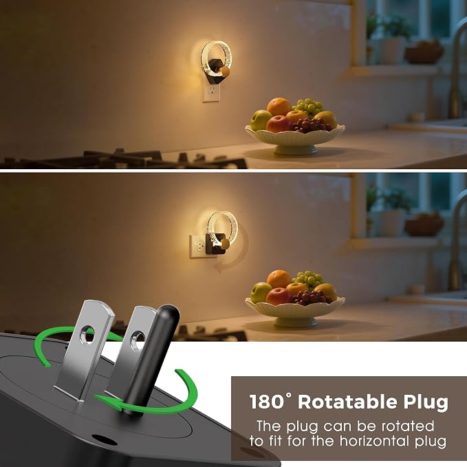 L LOHAS LED Night Lights Plug into Wall, 2 Pack Plug in Night Lights - Image 4